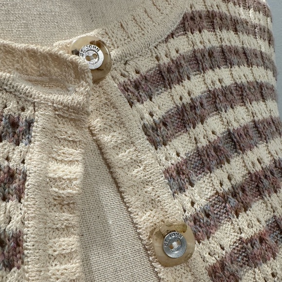 St. John Sport Striped Cardigan - Picture 2 of 4